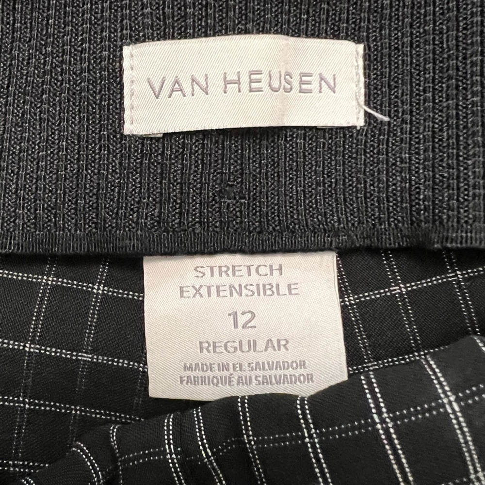 Van Heusen Black and White Checkered Pants - Picture 3 of 3